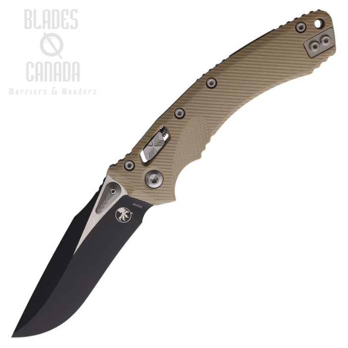 Microtech Amphibian S/E Ram-Lok Folding Knife, M390MK Two-Tone, G10 Tan, 137RL-1FLGTTA