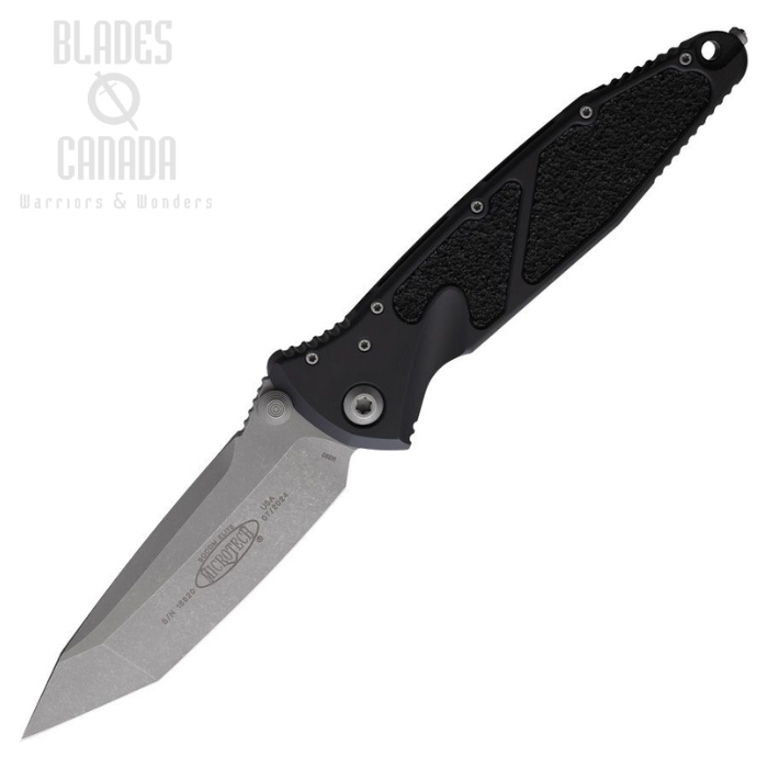 Microtech Socom Elite T/E Folding Knife, M390 Apocalyptic, Aluminum Black, MCT16110AP