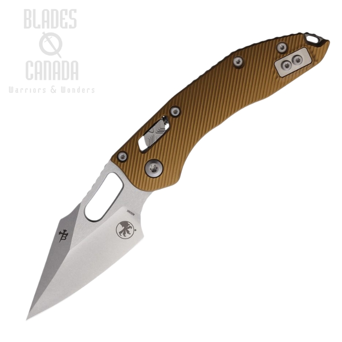 Microtech Stitch S/E Ram-Lok Folding Knife, M390MK SW, Aluminum Tan, 169RL-10FLTA