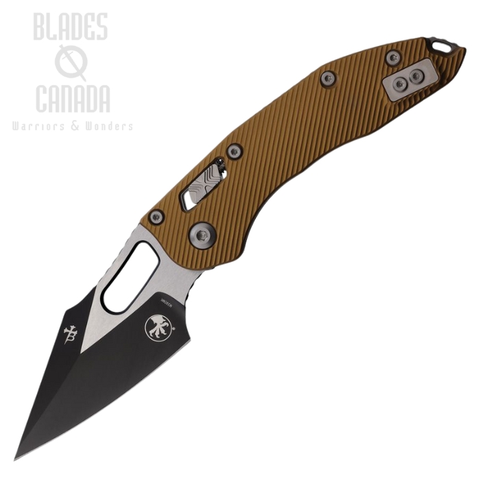 Microtech Stitch S/E Ram-Lok Folding Knife, M390MK Two-Tone, G10 Tan, 169RL-1FLTA