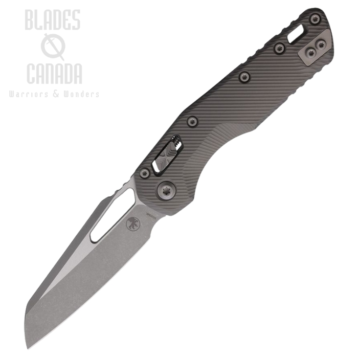 Microtech MSI Ram-Lok Folding Knife, M390MK Apocalyptic, Aluminum Grey, MCT21010APFLNC