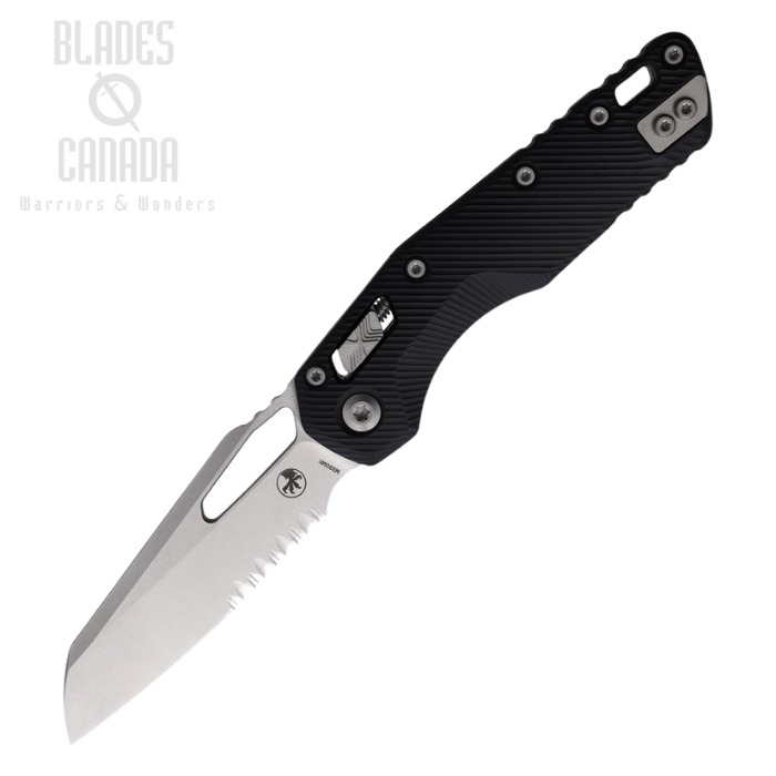 Microtech MSI Ram-Lok Folding knife, M390MK SW Partially Serrated, Aluminum Black, MCT21011FL