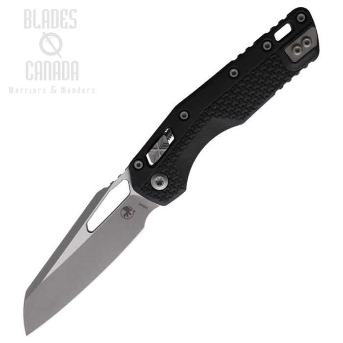 Microtech MSI Ram-Lok Folding Knife, M390 Apocalyptic, Black Handle, 210T-10APPMBK