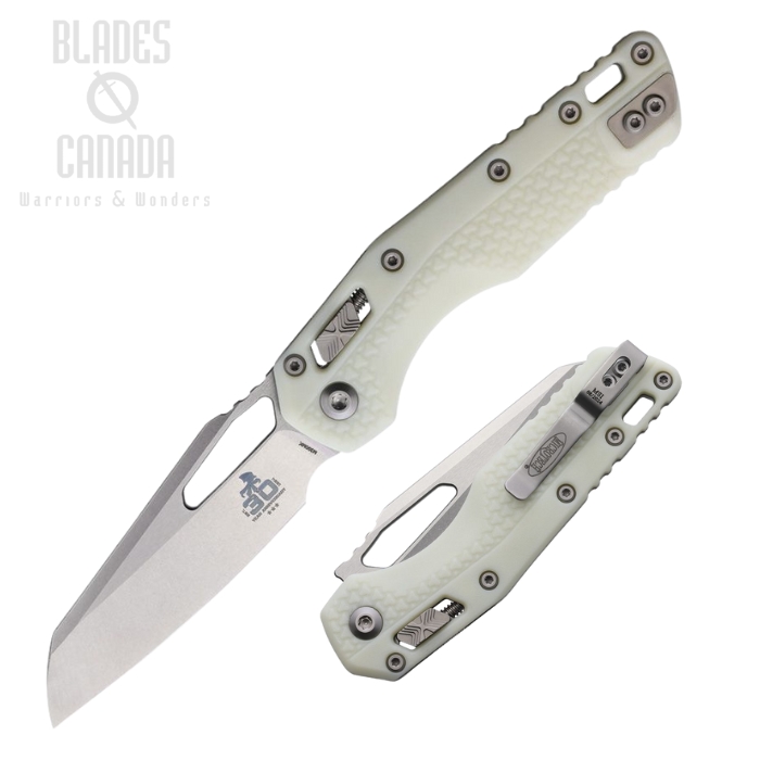 Microtech MSI S/E Ram-Lok Folding Knife, 30th Anniversary, M390MK SW, Tri Grip White, MCT210T10PMWH30