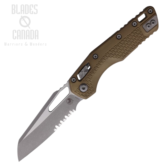 Microtech MSI S/E Ram-Lok Folding Knife, M390MK Apocalyptic Partially Serrated, Polymer Dark Earth, 210T-11APPMDE