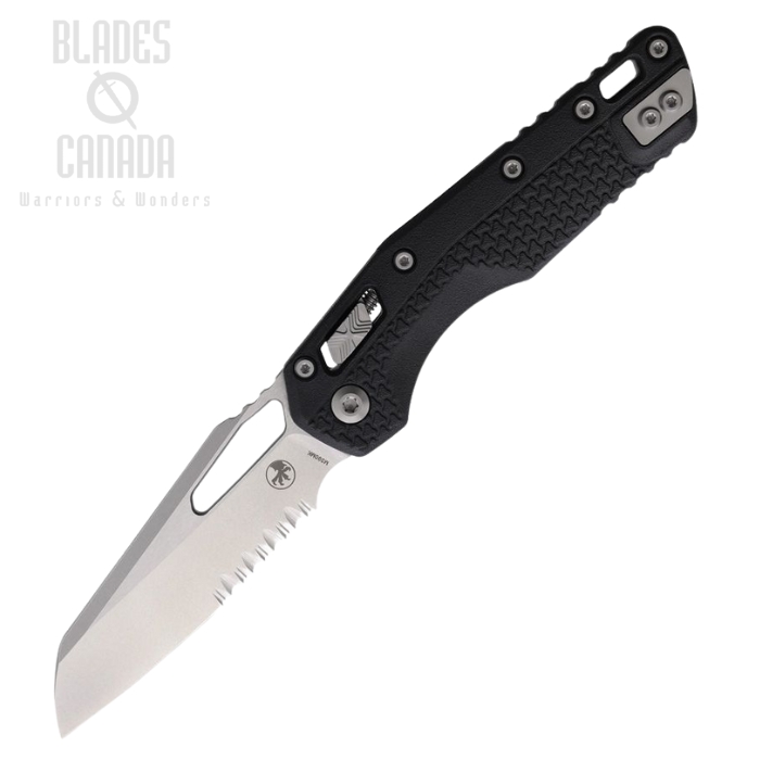 Microtech MSI S/E Ram-Lok Folding Knife, M390MK SW Partially Serrated, Tri Grip Black, MCT210T11PMBK