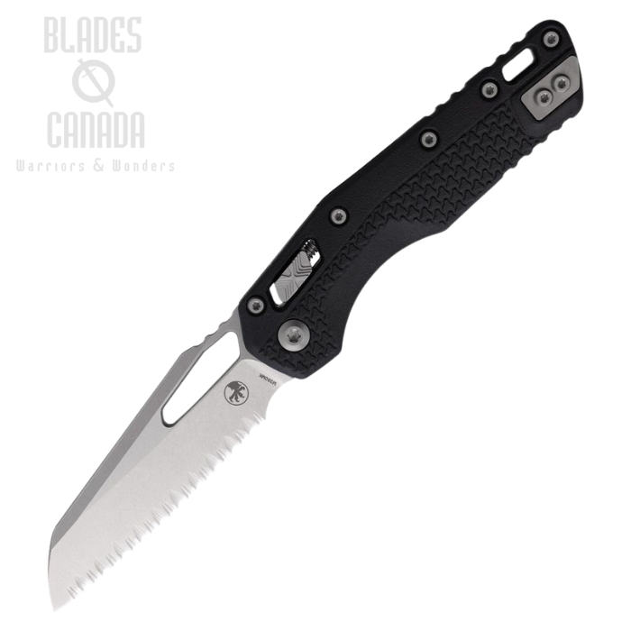 Microtech MSI S/E Ram-Lok Folding Knife, M390MK SW Serrated, Tri-Grip Black, 210T-12PMBK