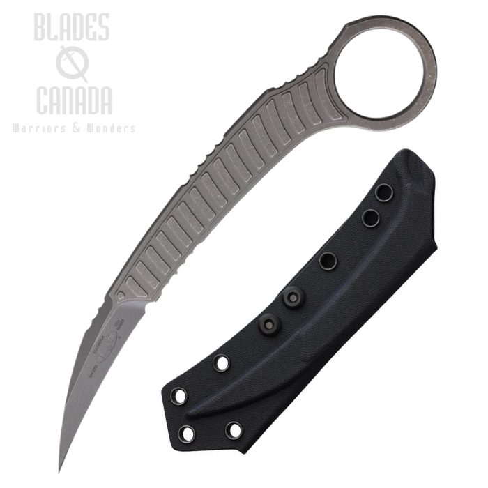 Microtech Feather Fixed Blade Knife, Apocalyptic, Kydex Sheath, 215-10APS