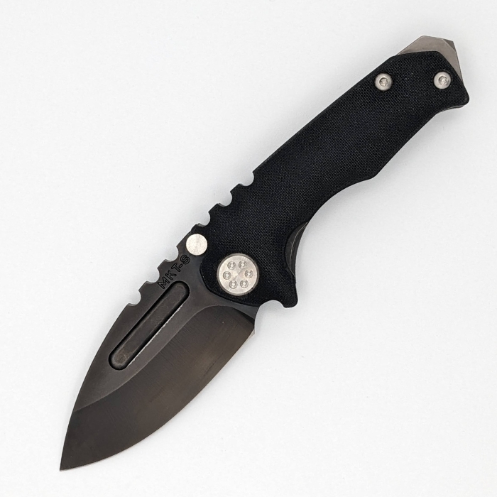 (Scratch & Dent) Medford Micro Praetorian Framelock Folding Knife, S35VN DP Black PVD, Titanium/G10