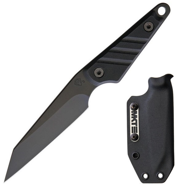 Medford UDT-1 Fixed Blade Knife, S45VN Black PVD, G10 Black, Kydex Sheath