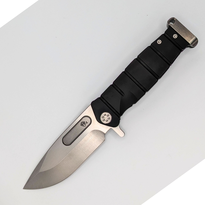 (Scratch & Dent) Medford USMC FF Framelock Folding Knife, S45VN Tumble, Titanium Tumble