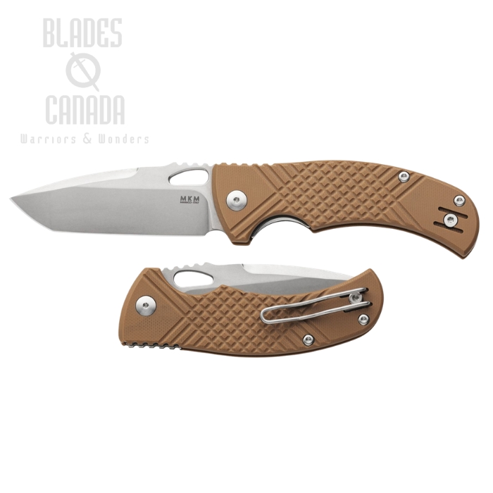 MKM Maniago Ciras Folding Knife, 14C28N Stonewash, G10 Coyote Tan, MK CR-GCT (image for) MKM Maniago Ciras Folding Knife, 14C28N Stonewash, G10 Coyote Tan, MK CR-GCT