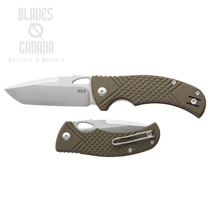 MKM Maniago Ciras Folding Knife, 14C28N Stonewash, G10 OD Green, MK CR-GOD (image for) MKM Maniago Ciras Folding Knife, 14C28N Stonewash, G10 OD Green, MK CR-GOD