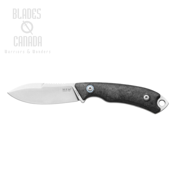 MKM Managio Knives Pocket Tango 1, Magnacut, Marble Carbon Fiber, Leather Sheath, PT1-CF