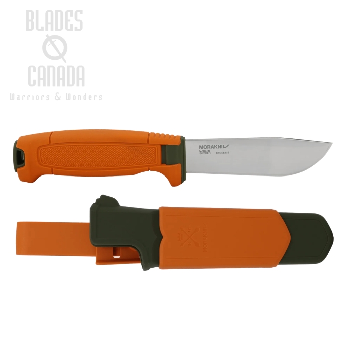Morakniv Hunting Amberg Full Flat Fixed Blade Knife, 14C28N Stainless, TPE Burnt Orange, Polypropene Sheath, M-14700 (image for) Morakniv Hunting Amberg Full Flat Fixed Blade Knife, 14C28N Stainless, TPE Burnt Orange, Polypropene Sheath, M-14700