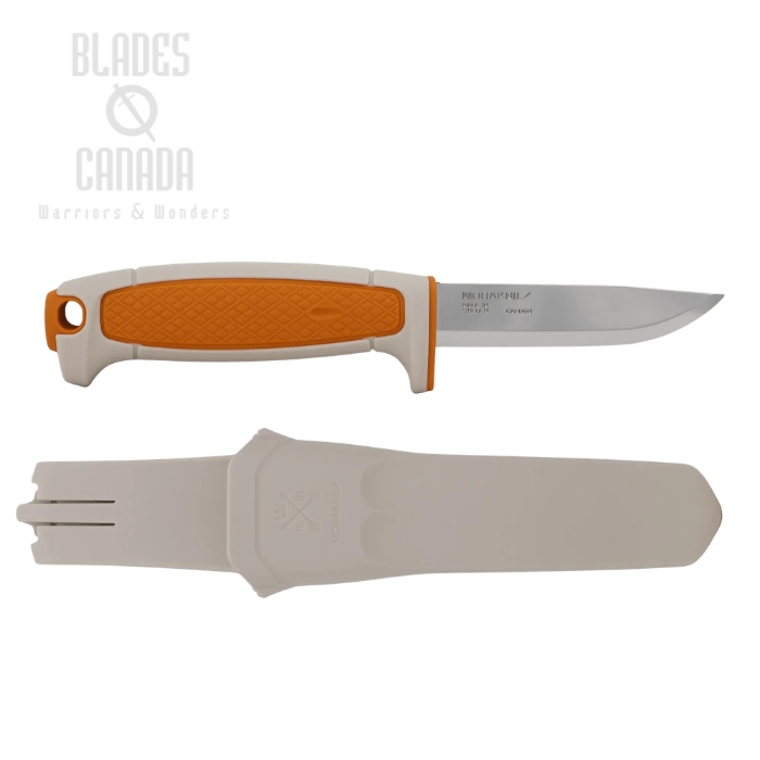 Morakniv Risberg Fixed Blade Knife, Carbon Steel, Polypropene White/Orange, Polypropene Sheath, M-14704 (image for) Morakniv Risberg Fixed Blade Knife, Carbon Steel, Polypropene White/Orange, Polypropene Sheath, M-14704