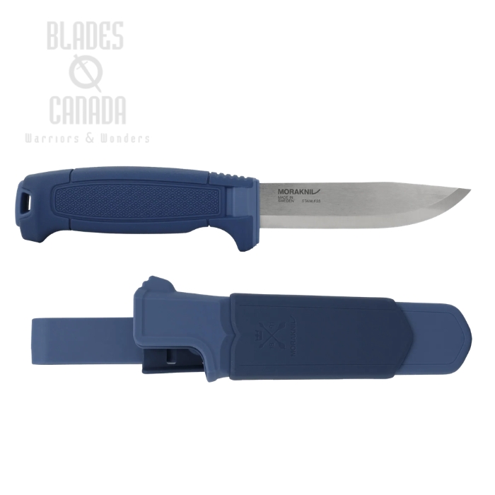 Morakniv Amberg Fixed Blade Knife, 12C27 Stainless, TPE Blue Mountains, Polypropene Sheath, M-14743 (image for) Morakniv Amberg Fixed Blade Knife, 12C27 Stainless, TPE Blue Mountains, Polypropene Sheath, M-14743
