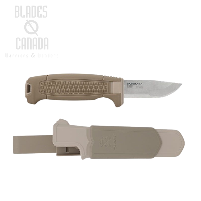 Morakniv Amberg Compact Fixed Blade Knife, 12C27 Stainless, TPE Sandy Shores, Polypropene Beige, M-14748 (image for) Morakniv Amberg Compact Fixed Blade Knife, 12C27 Stainless, TPE Sandy Shores, Polypropene Beige, M-14748