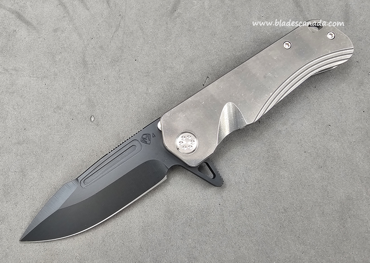 Medford Proxima Flipper Framelock Knife, S45VN Black PVD, Titanium Tumble
