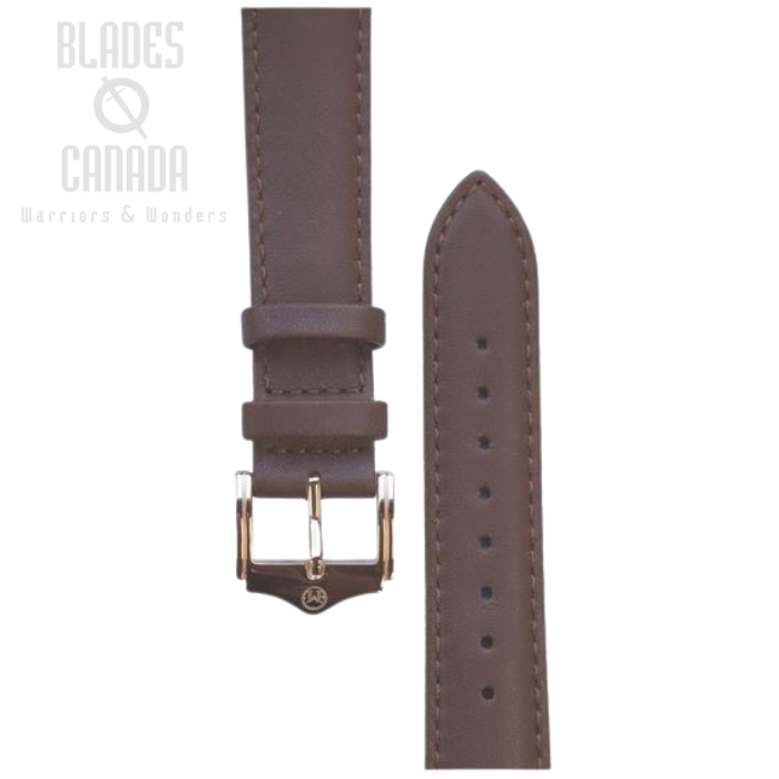 Melbourne Nappa Leather Brown Watch Strap - 20mm (image for) Melbourne Nappa Leather Brown Watch Strap - 20mm