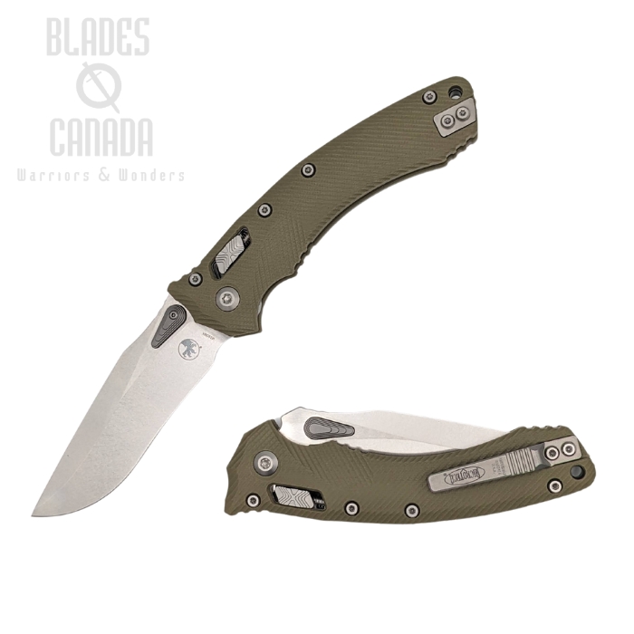 Microtech Amphibian RAM-LOK Folding Knife, M390MK SW, G10 OD Green, 137RL-10FLGTOD