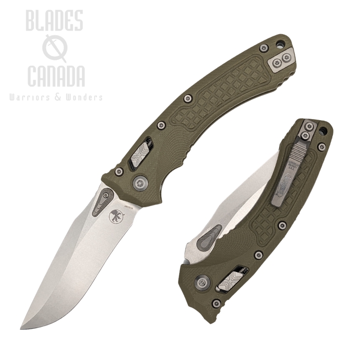 Microtech Amphibian Ram-Lok S/E Folding Knife, M390MK, G10 OD Green Frag, 137RL-10FRGTOD