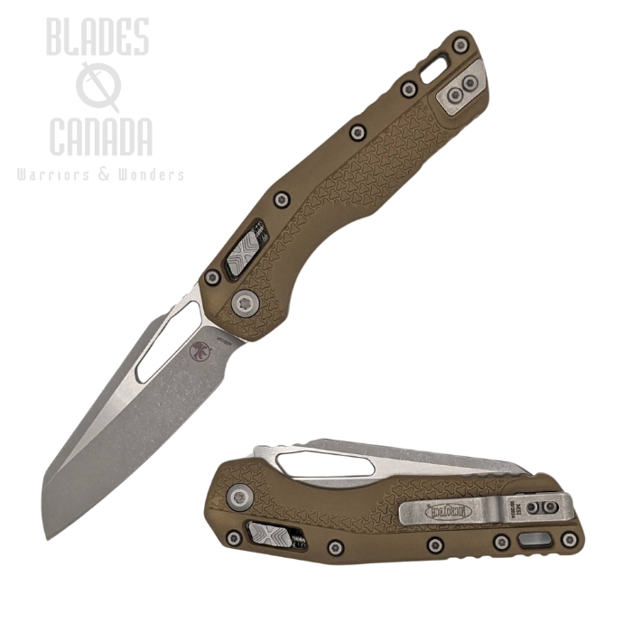 Microtech MSI RAM-LOK Folding Knife, M390MK Apocalyptic, Tan Handle, 210T-10APPMDE