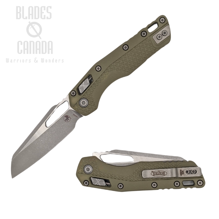 Microtech MSI RAM-LOK Folding Knife, M390MK Apocalyptic, OD Green Handle, 210T-10APPMOD