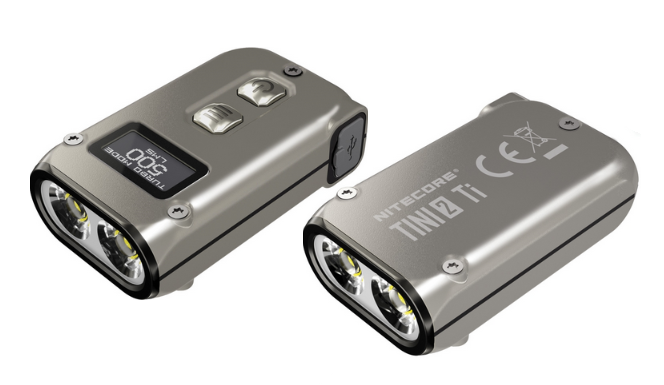 Nitecore TINI 2 Ti Keychain Flashlight, Rechargeable - Titanium, 500 Lumens