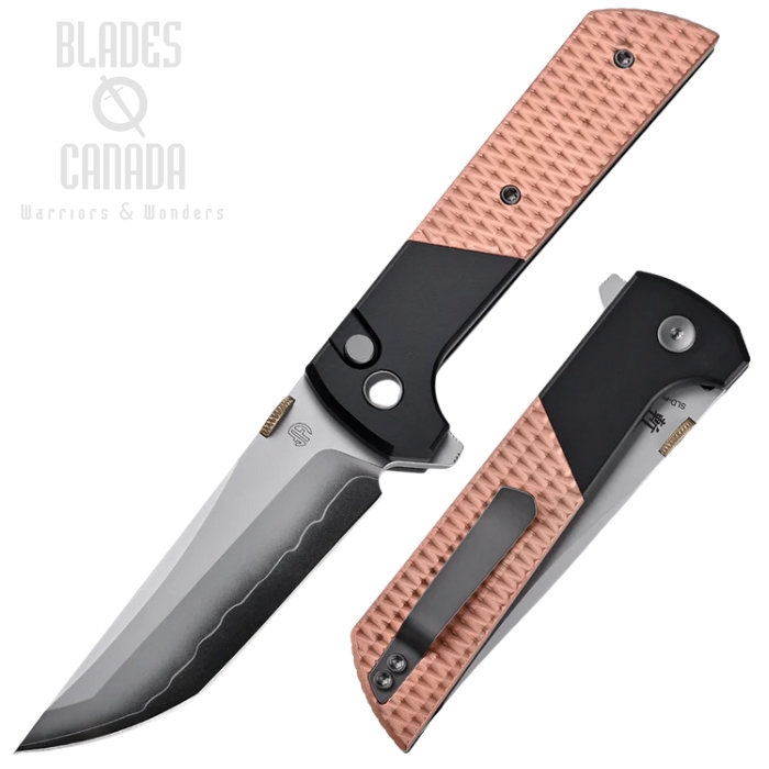 North Mountain Chop 2 Flipper Button Lock Knife, SLD-Magic SAN MAI, Aluminum Black/Copper Textured, 2407-CUDI (image for) North Mountain Chop 2 Flipper Button Lock Knife, SLD-Magic SAN MAI, Aluminum Black/Copper Textured, 2407-CUDI