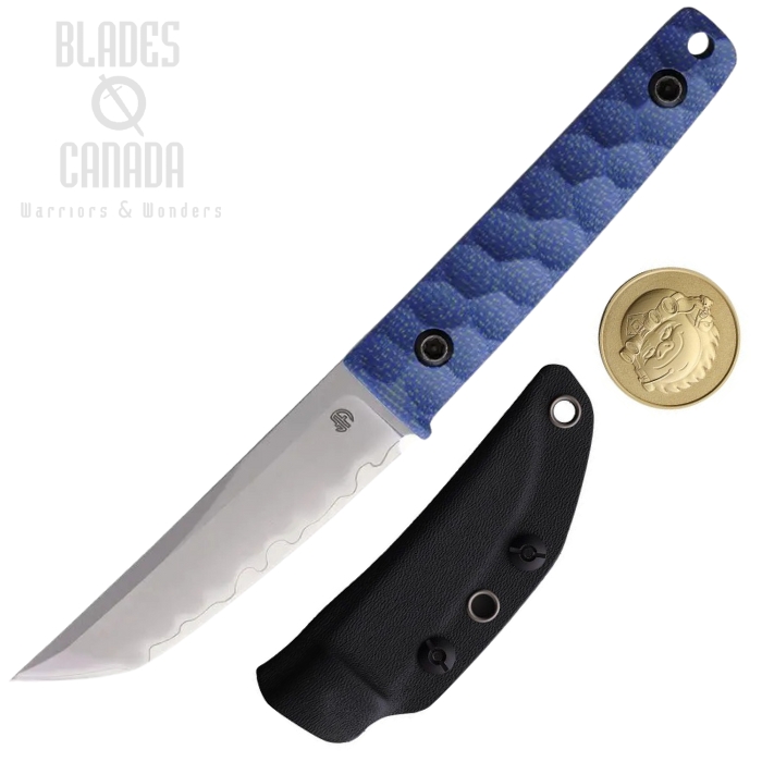North Mountain Blade Chop Mini Fixed Blade Knife, SLD-Magic, G10 Blue Sculpted, Kydex Sheath, NMB2416BL North Mountain Blade Chop Mini Fixed Blade Knife, SLD-Magic, G10 Blue Sculpted, Kydex Sheath, NMB2416BL