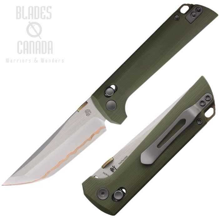 North Mountain Blade Chop 2 Crossbar Lock Knife, Copper-Clad Blade, G10 OD Green, 2418-GR-5 (image for) North Mountain Blade Chop 2 Crossbar Lock Knife, Copper-Clad Blade, G10 OD Green, 2418-GR-5