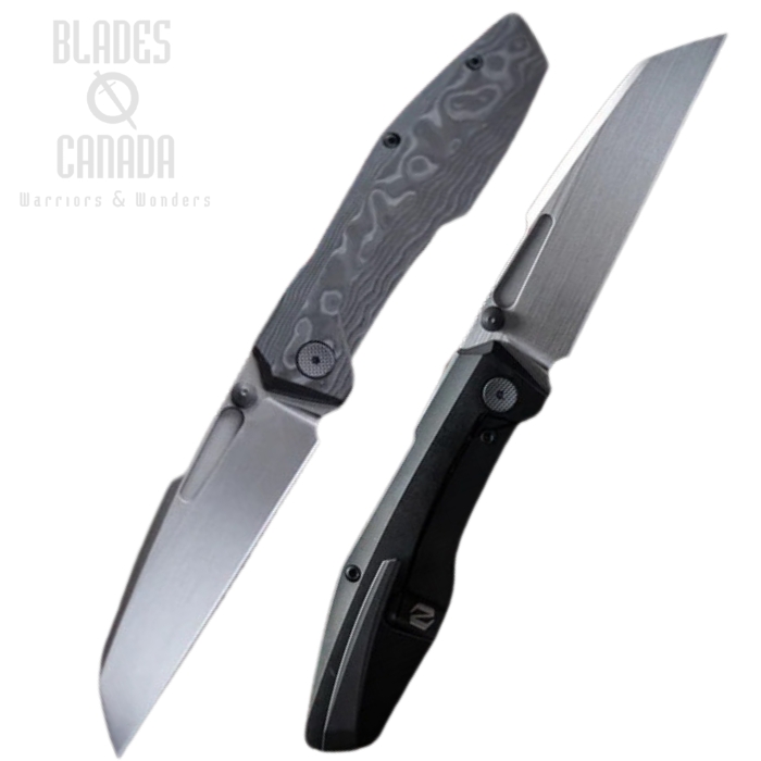 Null Raikou Framelock Folding Knife, CPM S90V Hand Rubbed, Fat Carbon Fiber Camo/Black PVD