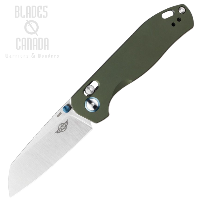 Oknife Rubato 2 Rail Lock Folding Knife, 154CM Satin, Aluminum OD Green, RUBATO2ODGAI Oknife Rubato 2 Rail Lock Folding Knife, 154CM Satin, Aluminum OD Green, RUBATO2ODGAI