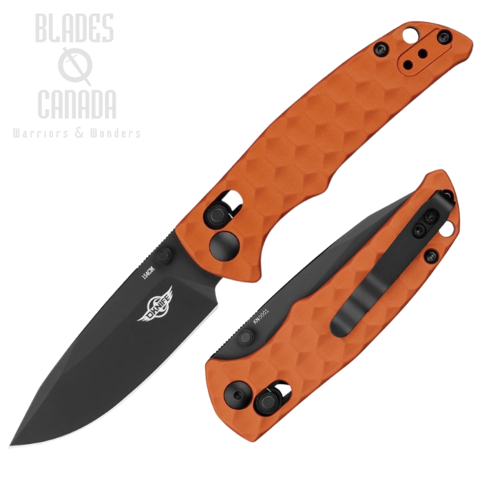 Olight Rubato 3 Rail Lock Folding Knife, 154CM Black, Aluminum Orange Sculpted, OLTRUBATO3OG