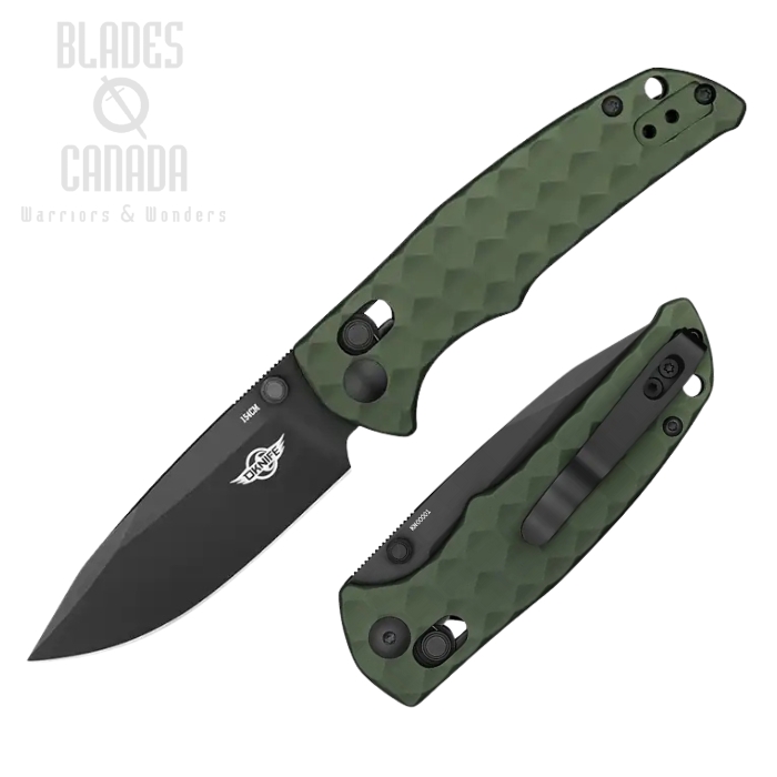 Olight Rubato 3 Rail Lock Folding Knife, 154CM Black, Aluminum OD Green, OLTRUBATO3ODG