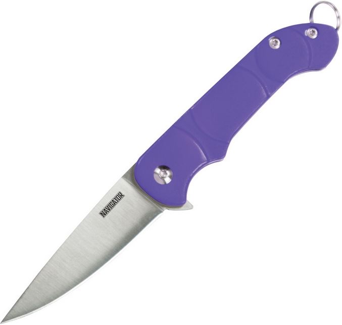 OKC Navigator Flipper Folding Knife, Purple Handle, 8900PUR