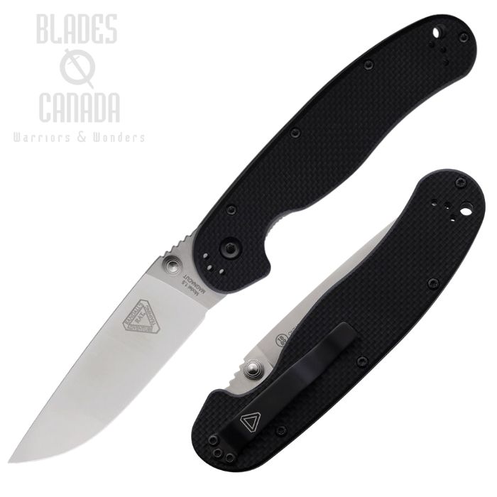 OKC RAT 1.5 Folding Knife, MagnaCut Satin, G10 Black, 8880