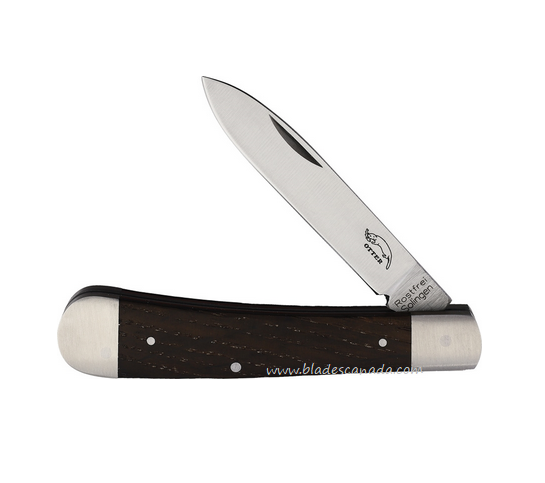 OTTER-Messer 3-Rivet Pocket Knife Slip Joint Brown Oak Stainless Blade –  Atlantic Knife Company