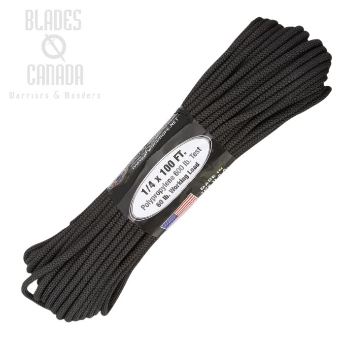 Utility Rope 1/4", 100Ft. - Black