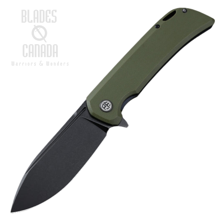 Petrified Fish Tunny Flipper Folding Knife, 14C28N Black SW, G10 Green, PFB05GRDW (image for) Petrified Fish Tunny Flipper Folding Knife, 14C28N Black SW, G10 Green, PFB05GRDW