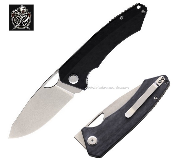 PMP Spartan Front Flipper Folding Knife, N690, G10 Black, PMP017 (image for) PMP Spartan Front Flipper Folding Knife, N690, G10 Black, PMP017