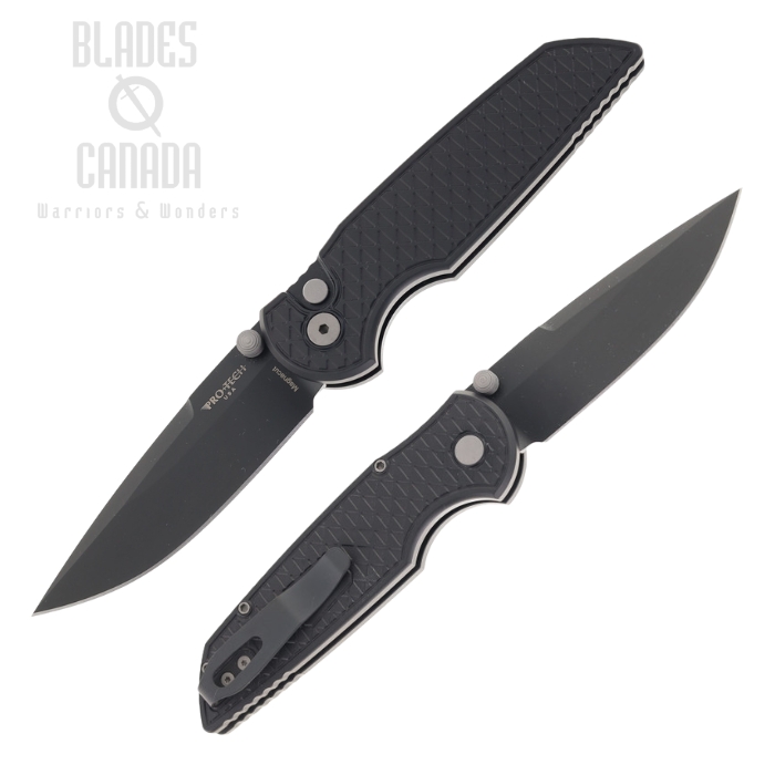 Pro-Tech TR-3 Integrity Button Lock Folding Knife, CPM-MagnaCut Black, Aluminum Relic Black, INT1106 (image for) Pro-Tech TR-3 Integrity Button Lock Folding Knife, CPM-MagnaCut Black, Aluminum Relic Black, INT1106