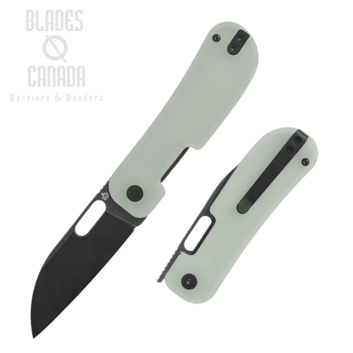 QSP Variant PE Folding Knife, 14C28N Black, G10 Jade, QS154-B