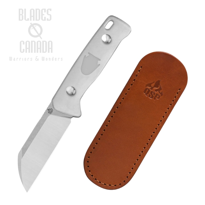 QSP Baby Penguin Fixed Blade Knife, 14C28N Steel, Acrylic Grey, QS130BP-A1 QSP Baby Penguin Fixed Blade Knife, 14C28N Steel, Acrylic Grey, QS130BP-A1