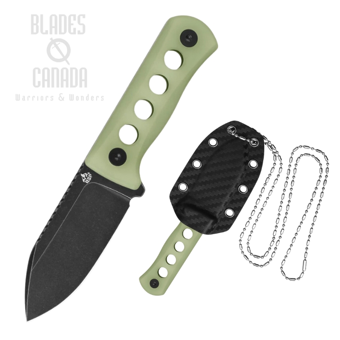 QSP Canary Fixed Blade Knife, 14C28N Black SW, Resin Glow in the Dark, Kydex Sheath, QS141-K2 QSP Canary Fixed Blade Knife, 14C28N Black SW, Resin Glow in the Dark, Kydex Sheath, QS141-K2