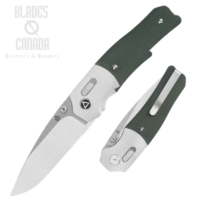 QSP Vault Glyde Lock Folding Knife, 14C28N SW/Satin, Micarta Black, QS157-B1