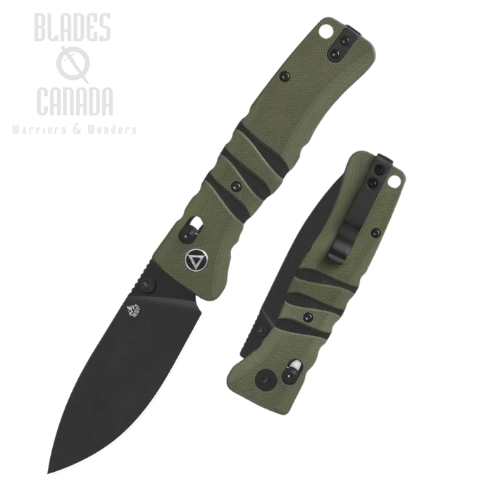 QSP Ripley Glyde Lock Folding Knife, 14C28N Black, G10 Green/Black, QS160-C2