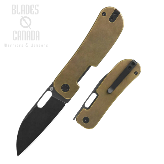 QSP Variant PE Folding Knife, 14C28N Black, Titanium Bronze, QS154-G