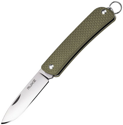 Ruike S11 Compact Slipjoint Folding Knife, 12C27 Satin, G10 Green, S11G